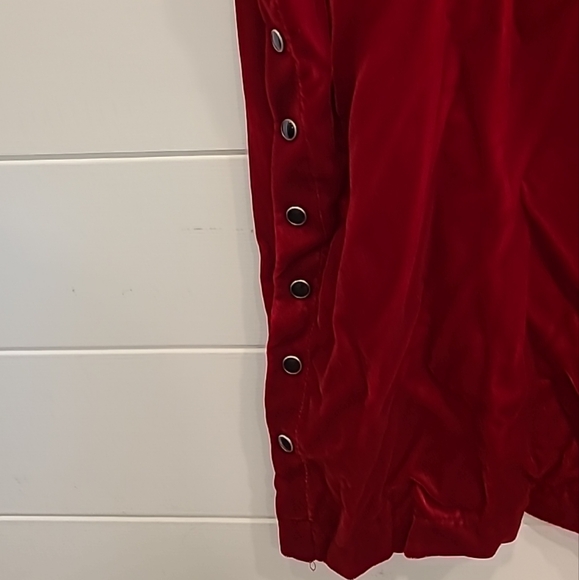 Norma Kamali Vintage Red Velvet Dress Medium M Avant Garde - Picture 2 of 6